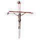 Pink crucifix of Murano glass 30x20 cm s3