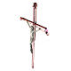 Crucifix verre de Murano rose 30x20 cm s2