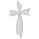 Crucifix, white and golden bow, Murano glass, 6x4 in s4
