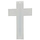 Crucifixo vidro de Murano branco decoração geométrica 16x10,2 cm s4