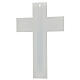 White crucifix cross with silver band 15x10 cm s4