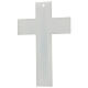 Crocifisso vetro Murano sagomato bianco strass 35x20 cm s4