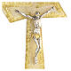 Modern crucifix with diagonal edges, golden Murano glass, 13.5x7 in s2