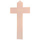 Crucifixo vidro Murano cor-de-rosa base prateada 34x18,3 cm s4
