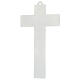 Crucifixo vidro Murano branco base prateada 34x18,3 cm s4