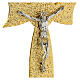 Crucifix, golden bow, Murano glass, 6x4 in s2