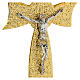 Crucifixo vidro de Murano laço dourado 34x19,3 cm s2