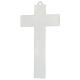 White crucifix with silver tinge, Murano glass, 9x5.5 in s4