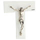 White Murano glass crucifix 25x15 cm s2