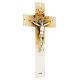 Crucifix dégradé or-blanc avec murrine verre de Murano 35x20 cm s3