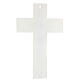 White crucifix with golden shading line, Murano glass, 10x6.5 in s4