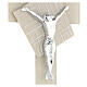 Crucifix moderne verre de Murano taupe 15x10 cm s2