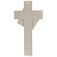 Crucifix moderne verre de Murano taupe 15x10 cm s4