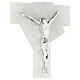 Kruzifix aus Murano-Glas in weiß 25x15 cm s2