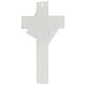 Crucifix moderne verre de Murano blanc 25x15 cm s4
