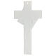 Crucifix moderne verre de Murano blanc 35x20 cm s4