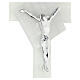 Crucifixo vidro de Murano Luz do Luar branco 35x20 cm s2