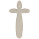 Crucifix verre de Murano fleur couleur taupe 25x15 cm s4