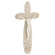 Murano glass crucifix beige flower 25x15 cm s3