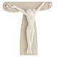 Kruzifix aus Muranoglas weiß mit Blasen 35x20 cm s2