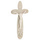 Flower-shaped stylised crucifix, taupe Murano glass, 13.5x7 in s3