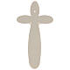 Flower-shaped stylised crucifix, taupe Murano glass, 13.5x7 in s4