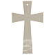 Crucifix évasé en verre de Murano taupe-argent 15x10 cm s4