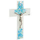 Crucifixo vidro de Murano Aquarium decoração efeito água 15x10 cm s3