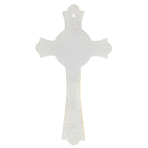 Crucifix Passion verre de Murano évasé et arrondi 15x10 cm 4