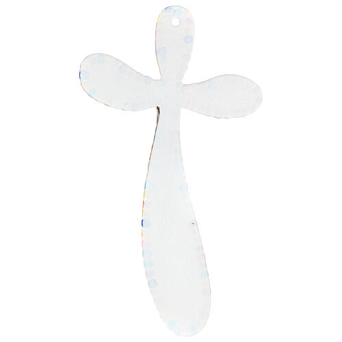 Millefiori crucifix with colourful murrine, Murano glass, 10x6 in 4