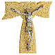 Crucifijo de vidrio de Murano moño oro 25x15 cm s2