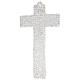 Murano glass cross crucifix with classic murrine mirror 25x15cm s4