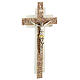 Crucifijo de vidrio de Murano marmóreo tórtola 35x20 cm s3