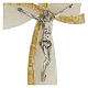 Crucifijo de vidrio de Murano moño hoja oro 35x20 cm s2