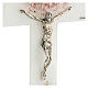 Crucifix en verre de Murano Topaze 35x20 cm s2