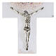 Crucifix in Murano glass Topaz 35x20cm s2