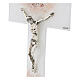 Crucifix in Murano glass Topaz 35x20cm s4