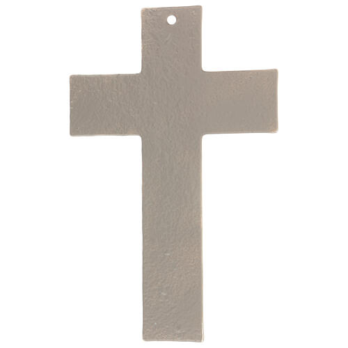 Crucifijo vidrio de Murano coloeado recuerdo 16x10 cm 4