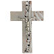 Crucifixo vidro de Murano efeito areia com pedrinhas 15x10 cm s1
