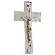 Crucifixo vidro de Murano efeito areia com pedrinhas 15x10 cm s3