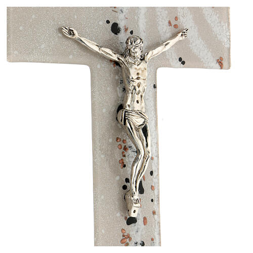 Colored Murano glass crucifix favor 16x10cm 2