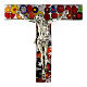 Crucifijo vidrio de Murano murrinas efecto espejo recuerdo 16x8 cm s2