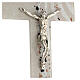 Crucifijo vidrio de Murano negro blanco rosa 25x15 cm s2
