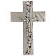 Crucifixo vidro de Murano efeito areia com pedrinhas 25x15 cm s1