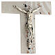 Crucifixo vidro de Murano efeito areia com pedrinhas 25x15 cm s2