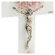 Crucifix en verre de Murano Topaze 25x15 cm s2