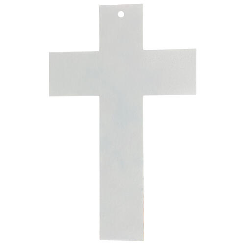 Murano glass cross crucifix with flowers 25x15cm 4