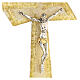 Modern crucifix with diagonal edges, golden Murano glass, 10x6 in s2