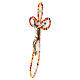 Crucifix arrondi irrégulier verre de Murano murrine colorées 35x20 cm s2