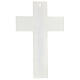 White Murano glass crucifix with murrine band 34x22cm s4